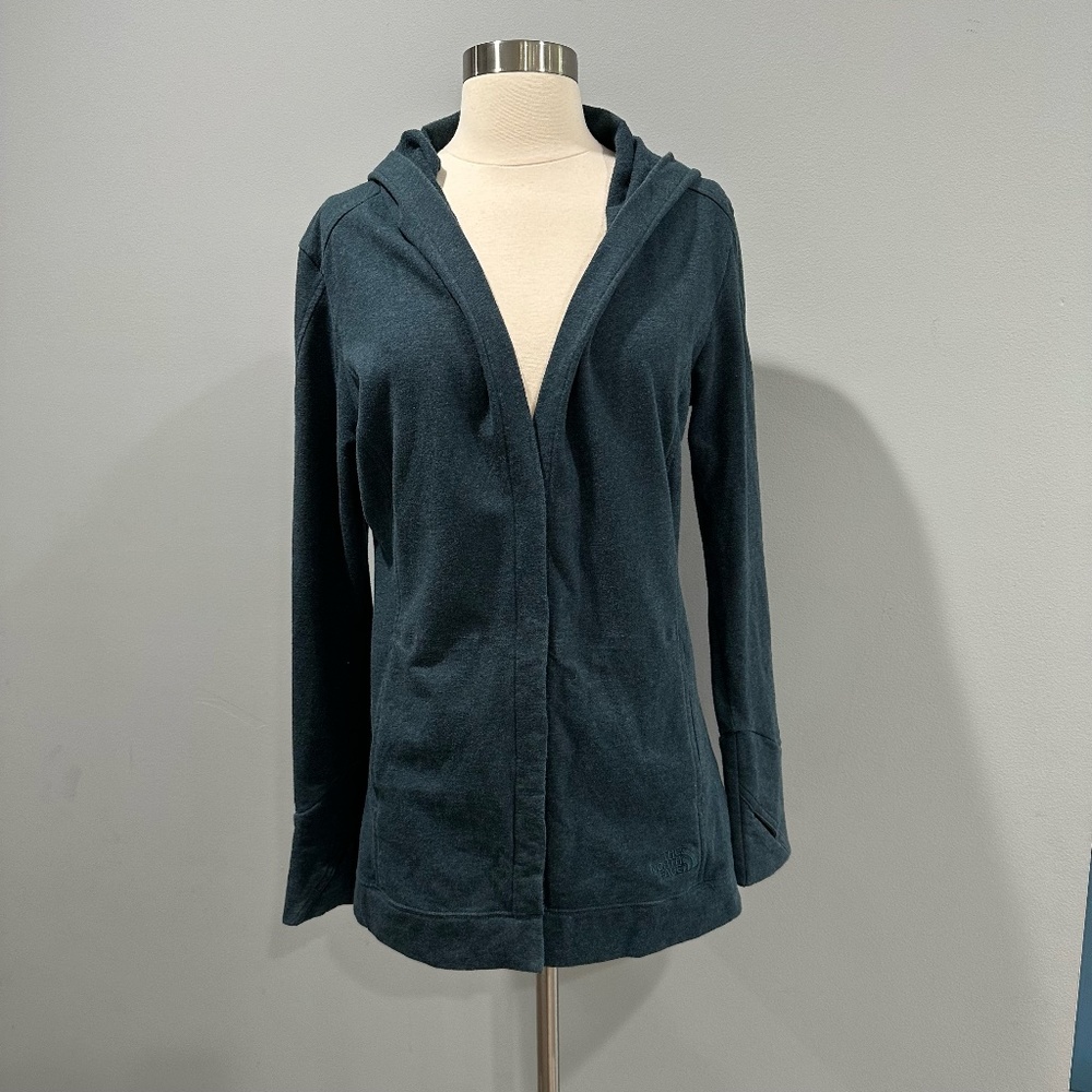 The North Face Navy Button Up Hooded Sweater Size Medium